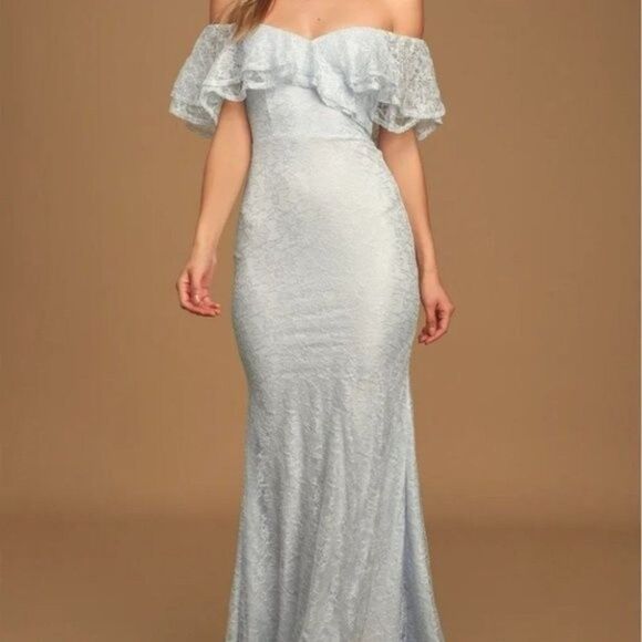 Lulu's Feeling Amorous Lace Maxi Dress size large - Picture 2 of 8